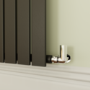 Refurbished Riace Midnight Black Horizontal Flat Designer Radiator 800x408mm Single Panel 1299 BTU