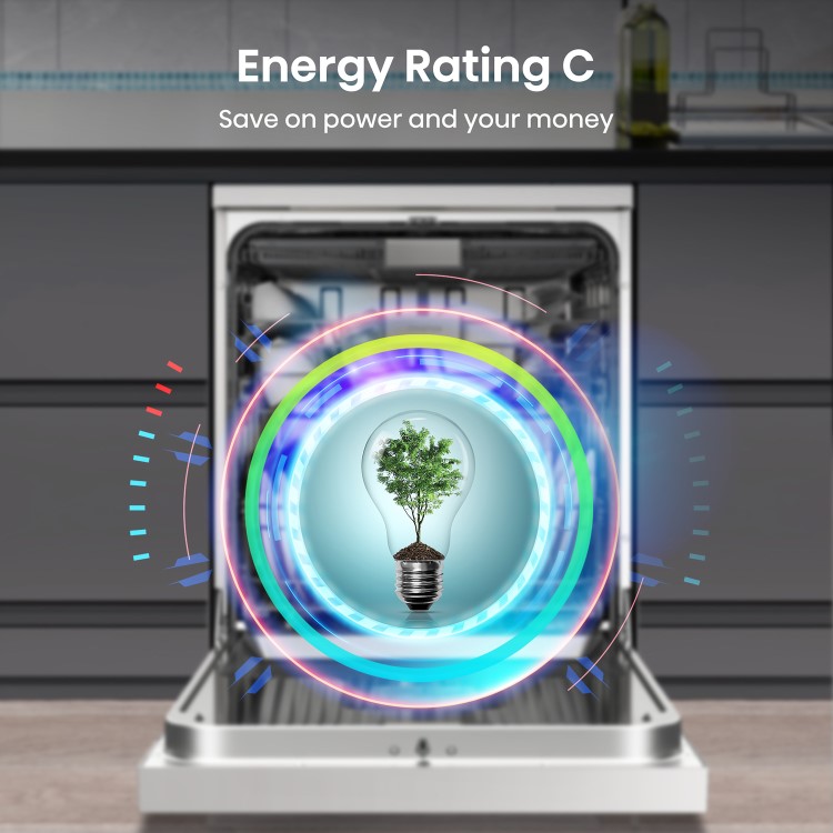 Hisense Hygiene Freestanding Dishwasher - Smart Wi-Fi, C-Rated, White