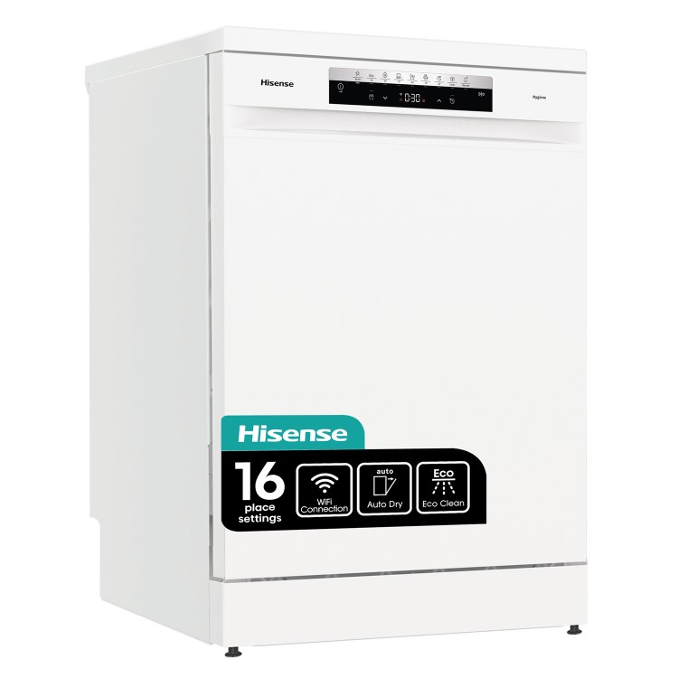 Hisense Hygiene Freestanding Dishwasher - Smart Wi-Fi, C-Rated, White