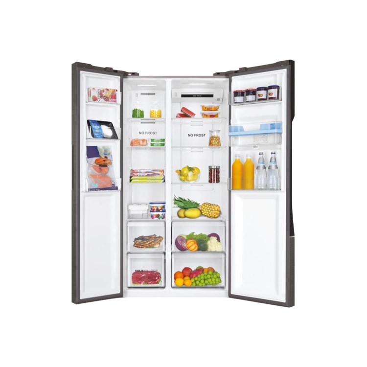 Refurbished Haier HSR3918EWPG Freestanding 521 Litre American Fridge Freezer
