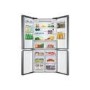 Refurbished Haier HTF-540DGG7 Freestanding 4874 Litre 70/30 Frost Free American Fridge Freezer Stainless steel