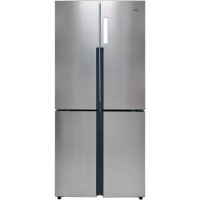 Refurbished Haier HTF-556DP6 Freestanding 456 Litre American Fridge Freezer Silver