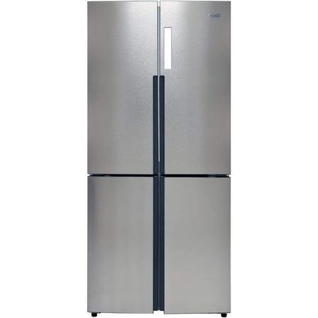 Refurbished Haier HTF-556DP6 Freestanding 456 Litre American Fridge Freezer Silver
