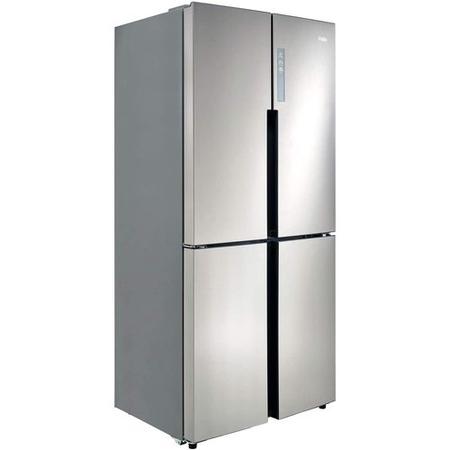 Refurbished Haier HTF-556DP6 Freestanding 456 Litre American Fridge Freezer Silver