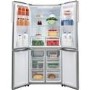 Refurbished Haier HTF-556DP6 Freestanding 456 Litre American Fridge Freezer Silver