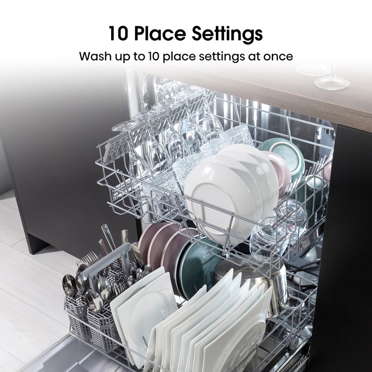 Refurbished Hisense HV523E15UK 10 Place Fully Integrated Slimline Dishwasher Silver