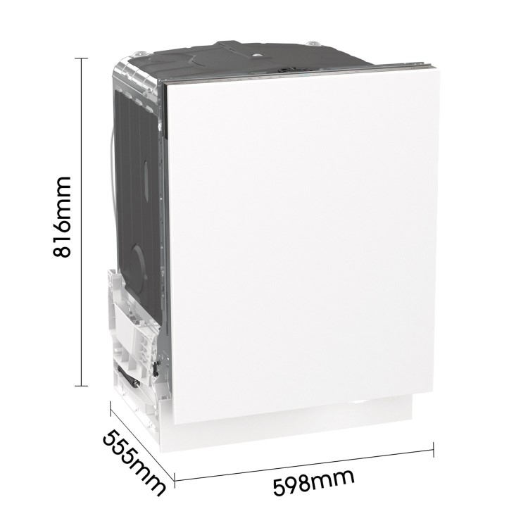 Hisense Hygiene Integrated Dishwasher - Smart Wi-Fi, C-Rated, Silver control panel