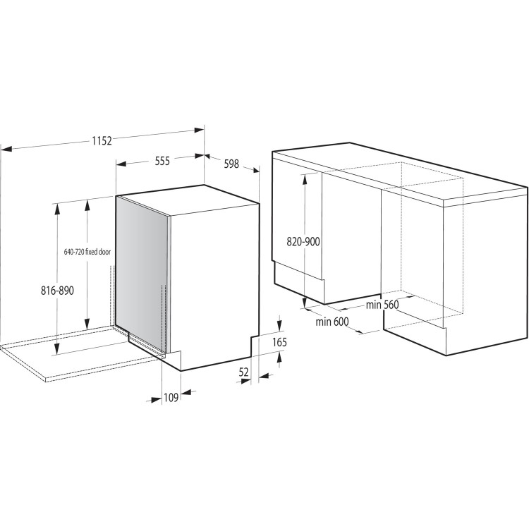 Hisense Hygiene Integrated Dishwasher - Smart Wi-Fi, C-Rated, Silver control panel