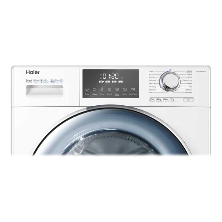 Refurbished Haier HW100B14876 Freestanding 10KG 1400 Spin Washing Machine White