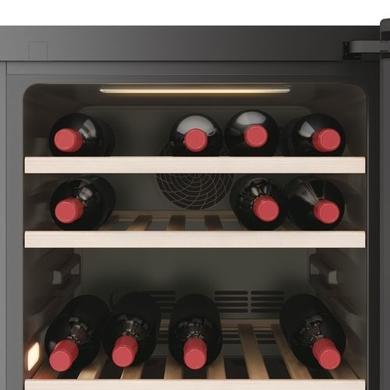 Haier 77 Bottle Capacity Dual Zone Freestanding Wine Cooler - Black