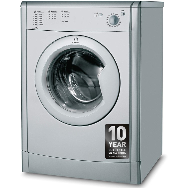 GRADE A3 - INDESIT IDV75S EcoTime 7kg Freestanding Vented Tumble Dryer - Silver