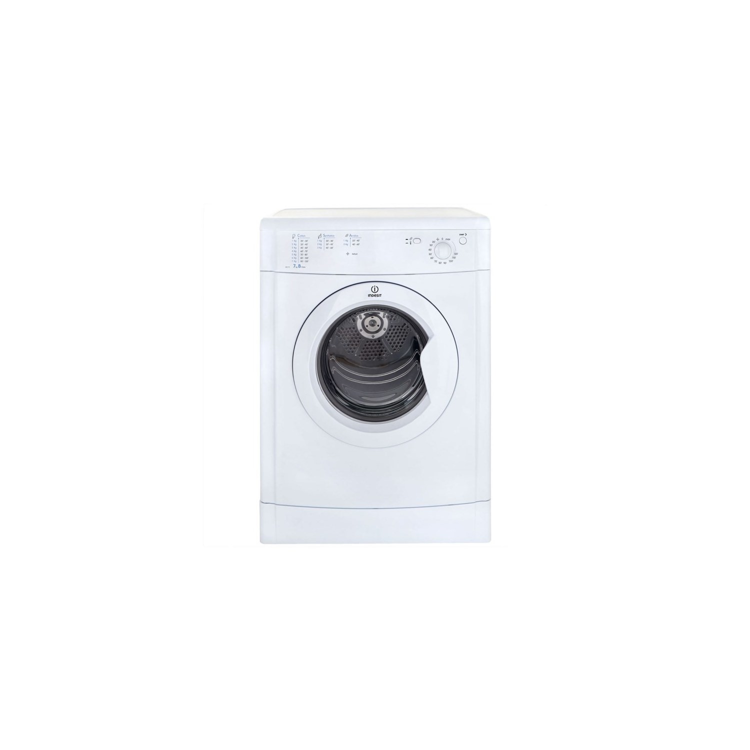 Refurbished Indesit Ecotime IDV75 Freestanding 7kg Load Vented Tumble Dryer - White