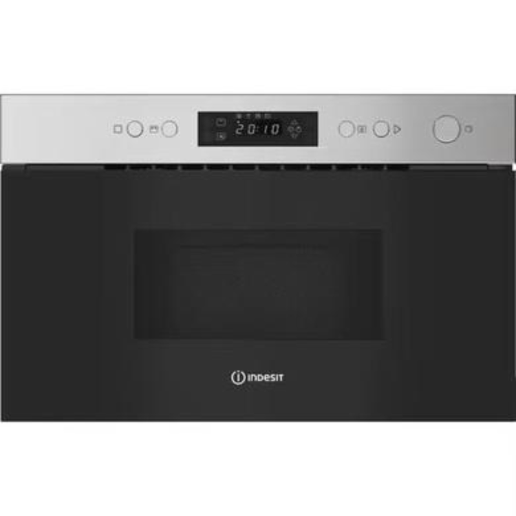 Refurbished Indesit Built-In Microwave & Grill - Stainless Steel