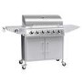 Refurbished Boss Grill Georgia Classic - 6 Burner Gas BBQ Grill with Side Burner - Silver