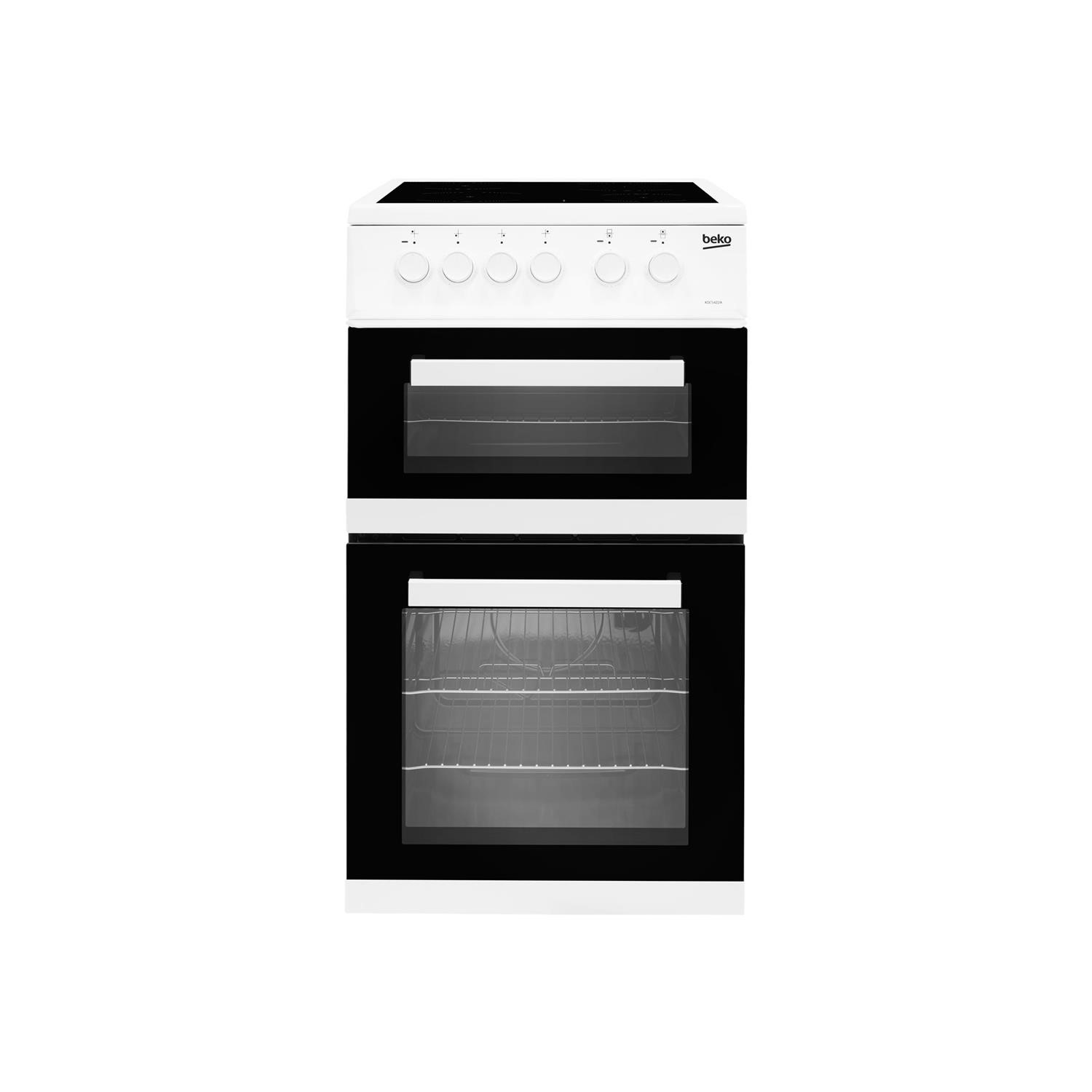 Refurbished Beko KDC5422AW 50cm 4 Zone Electric Ceramic Cooker