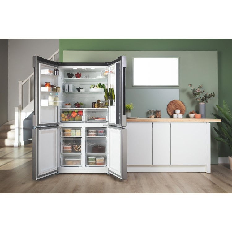 Refurbished Bosch Series 4 KFN96VPEAG 605 Litre Frost Free American Fridge Freezer Stainless Steel