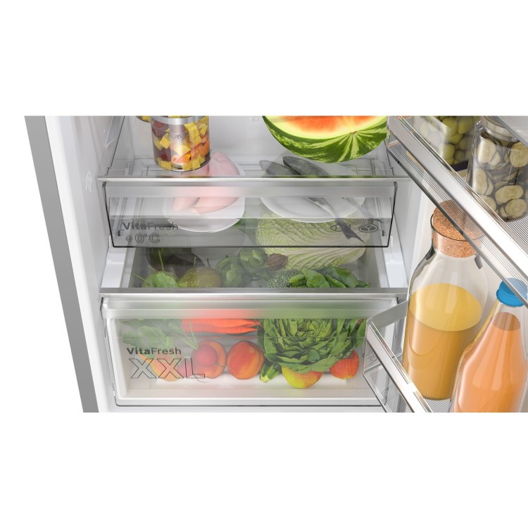Bosch Series 4 221 Litre 60/40 Freestanding Fridge Freezer With VitaFresh XXL - Stainless Steel