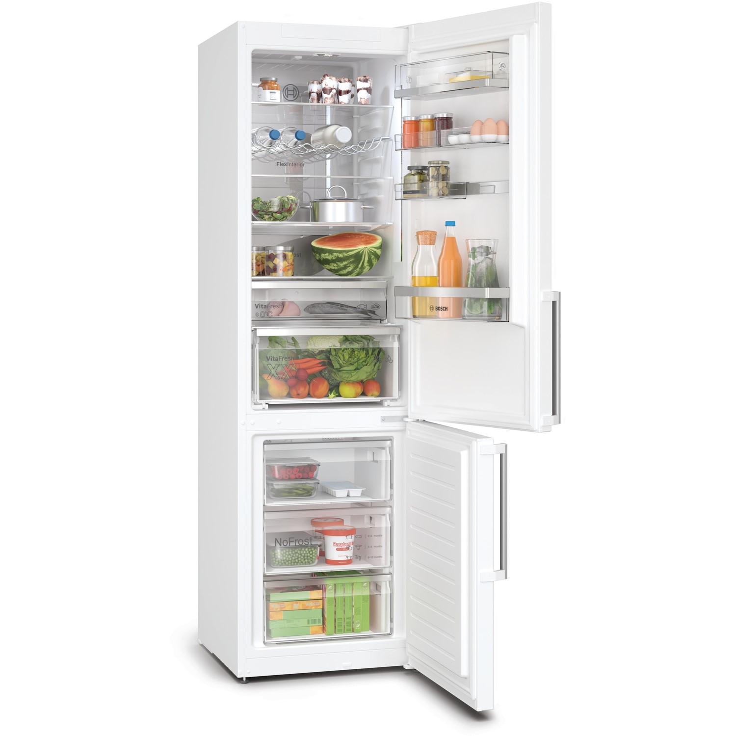 Bosch Series 6 363 Litre 70/30 Freestanding Fridge Freezer - White Bosch Series 6 363 Litre 70/30 Freestanding Fridge Freezer - White