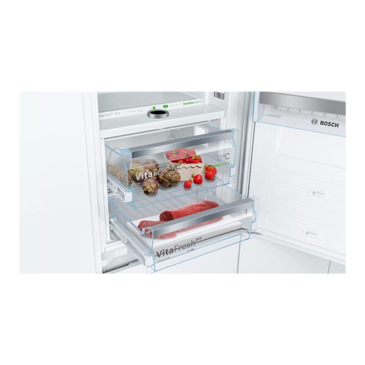 Refurbished Bosch KIF86PFE0 Serie 8 Integrated 60/40 Frost Free Fridge Freezer White