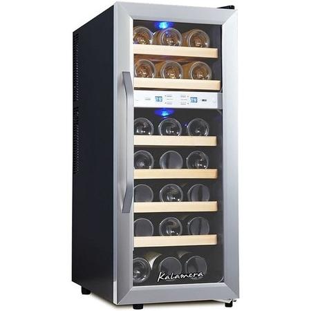Refurbished Kalamera KR-21ASSE Freestanding 21 Bottle Dual Zone Wine Cooler