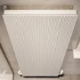 ALMOST PERFECT - White Designer Vertical Single Panel Radiator 1200 x 440mm - Laguna