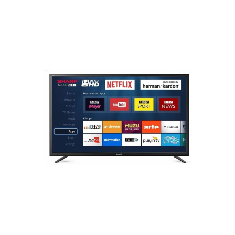 Refurbished Sharp 49" 4K Ultra HD LED Freeview HD Smart TV without Stand