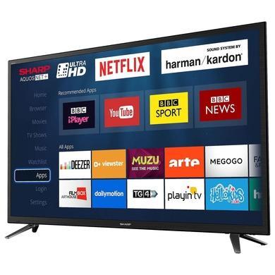 Refurbished Sharp 65" 4K Ultra HD with HDR LED Freeview HD Smart TV