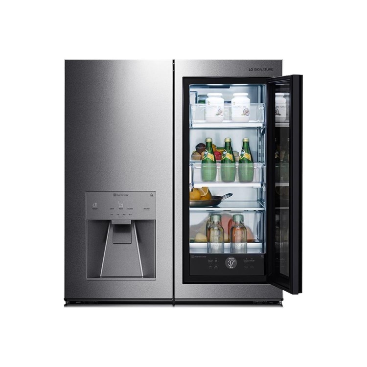 Refurbished LG LSR100 Freestanding 643 Litre 60/40 Frost Free American Fridge Freezer Stainless Steel