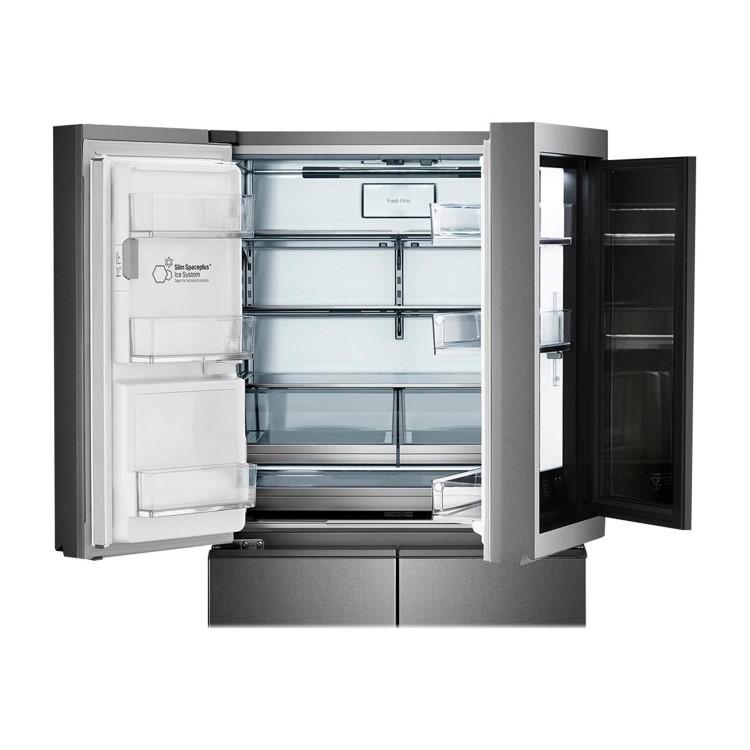 Refurbished LG LSR100 Freestanding 643 Litre 60/40 Frost Free American Fridge Freezer Stainless Steel