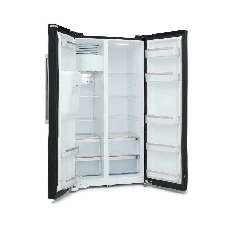 Montpellier 489 Litre American Style Fridge Freezer - Black