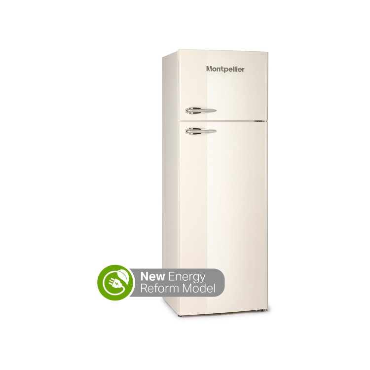 Montpellier 311 Litre 80/20 Freestanding Fridge Freezer - Cream