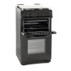 Montpellier MDG500LK 50cm Double Oven Gas Cooker With Lid Black - LPG Jets Included