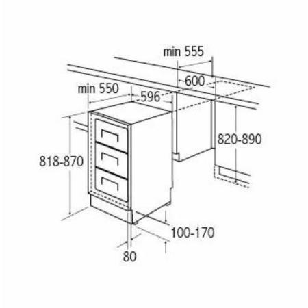 Refurbished Matrix MFU801 Integrated 95 Litre Undercounter Freezer