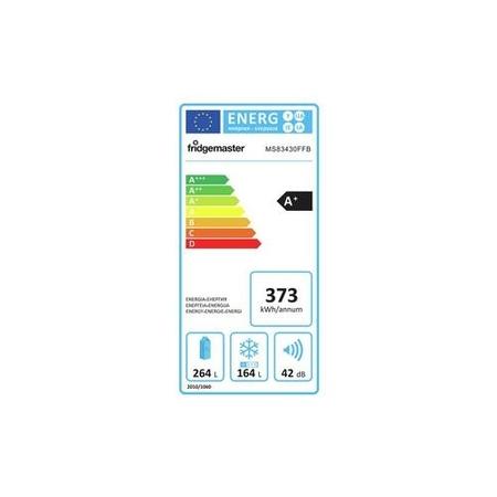 Refurbished Fridgemaster MS83430FFB 428 Litre Frost Free American Fridge Freezer Black