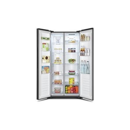 Refurbished Fridgemaster MS83430FFB 428 Litre Frost Free American Fridge Freezer Black