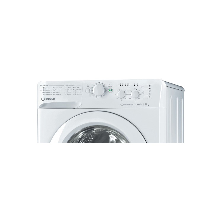 Indesit MTWC91283WUK My Time 9kg 1200rpm Freestanding Washing Machine With Quiet Inverter Motor - White