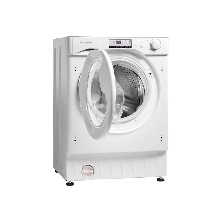 Refurbished Montpellier MWDI7555 Integrated 7.5/5KG 1400 Spin Washer Dryer White