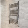 GRADE A2 - Chrome Towel Radiator 800 x 500mm - Nazco
