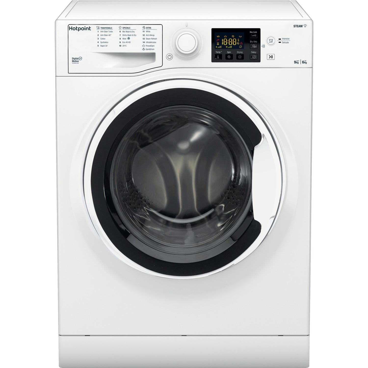 Hotpoint White Ndb9635wuk Futura 9Kg Wash 6Kg Dry 1400Rpm Washer Dryer - Size 59