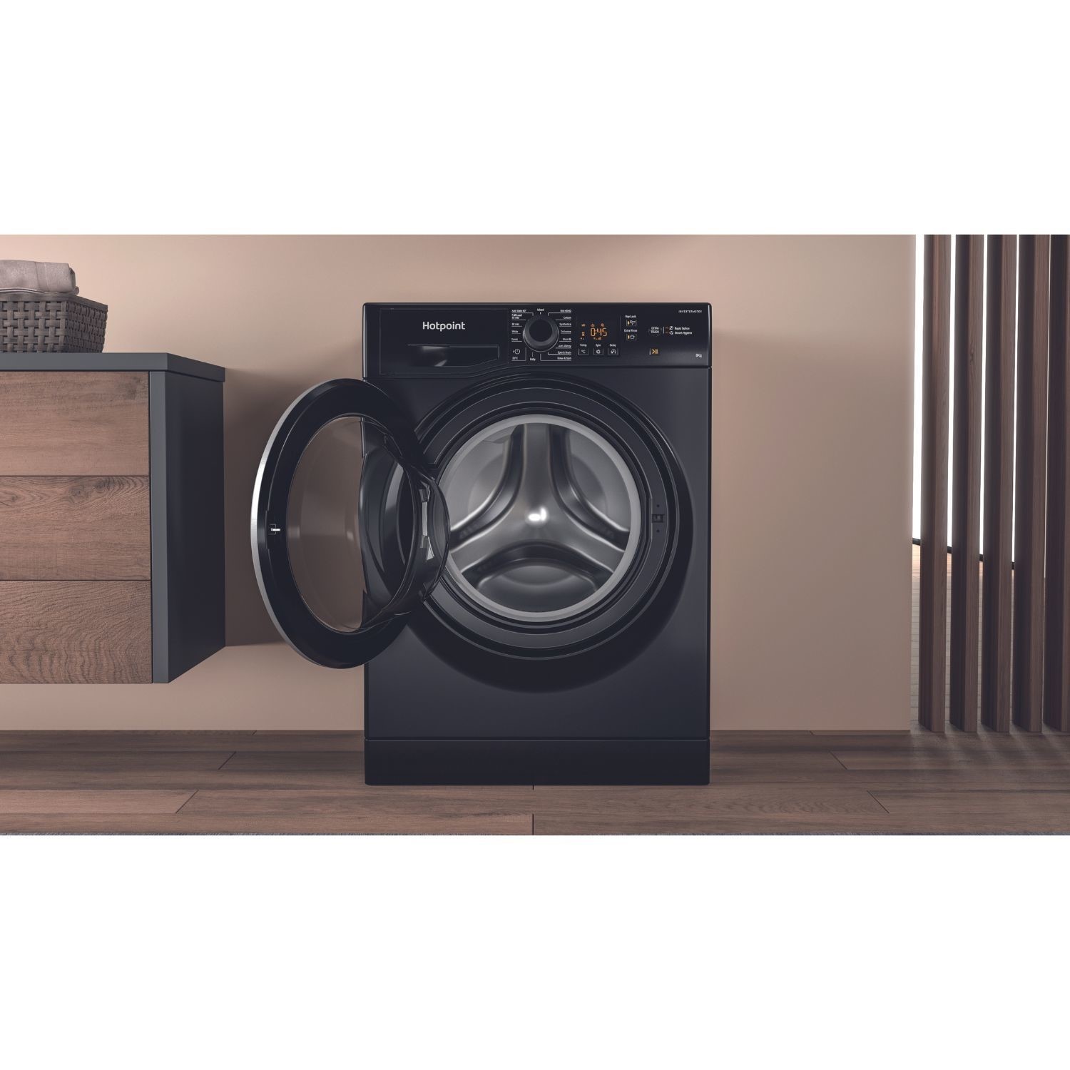 Hotpoint AntiStain 8kg 1400rpm Washing Machine Black NSWM846BSUK hotpoint-antistain-8kg-1400rpm-washing-machine-black-nswm846bsuk
