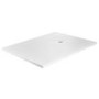 ALMOST PERFECT - 1000x800mm Rectangular White Slate-Effect Shower Tray 27mm - Stone Resin - Sileti