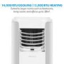 Refurbished electriQ 14000 BTU Smart Portable Air Conditioner with Heat Pump