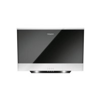 Refurbished Hotpoint PHVP66FLMK 60cm Angled Cooker Hood Black