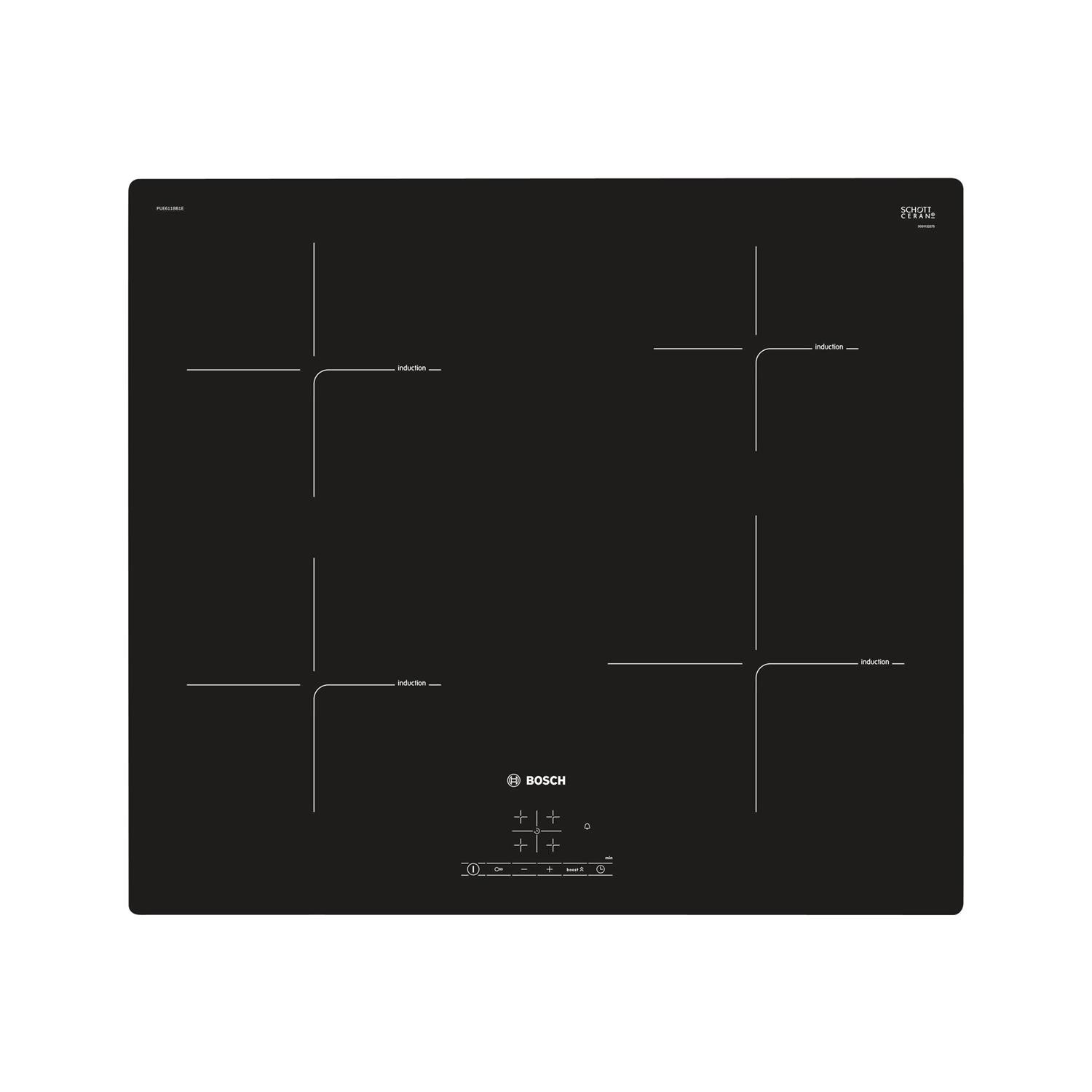 Refurbished Bosch Serie 4 PUE611BB1E 60cm 4 Zone Induction Hob