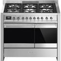 Smeg Opera 100cm Dual Fuel Range Cooker with Pyrolytic Function - Stainless Steel