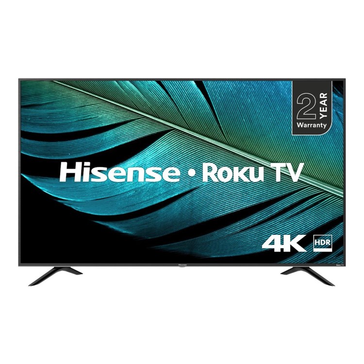Refurbished Hisense Roku 50" 4K Ultra HD with HDR LED Freeview Play Smart TV without Stand