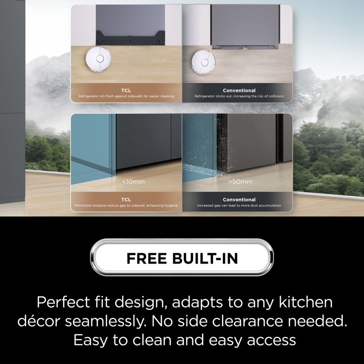 Refurbished TCL RC518CXD0UK 518 Litre Frost Free American Fridge Freezer Stainless Steel