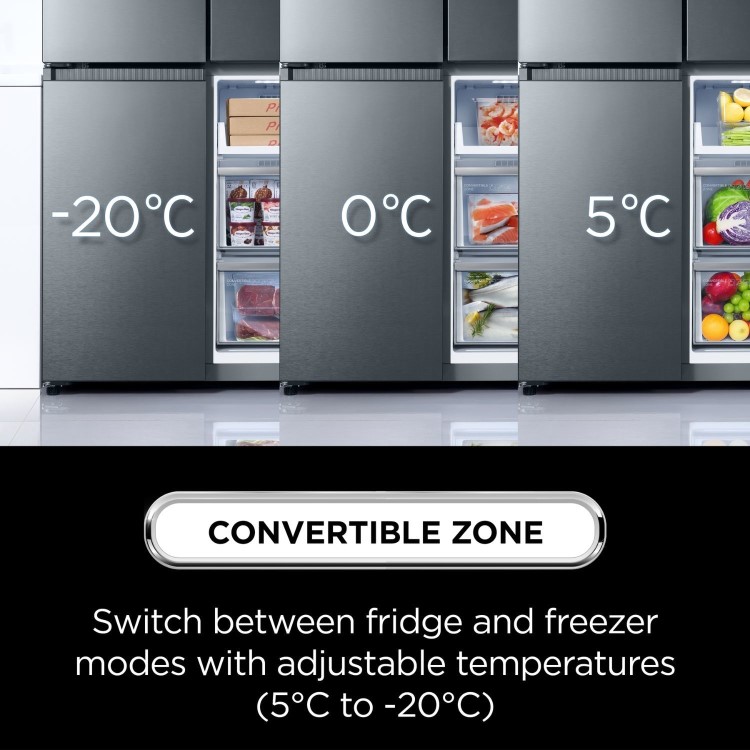 Refurbished TCL RC518CXD0UK 518 Litre Frost Free American Fridge Freezer Stainless Steel