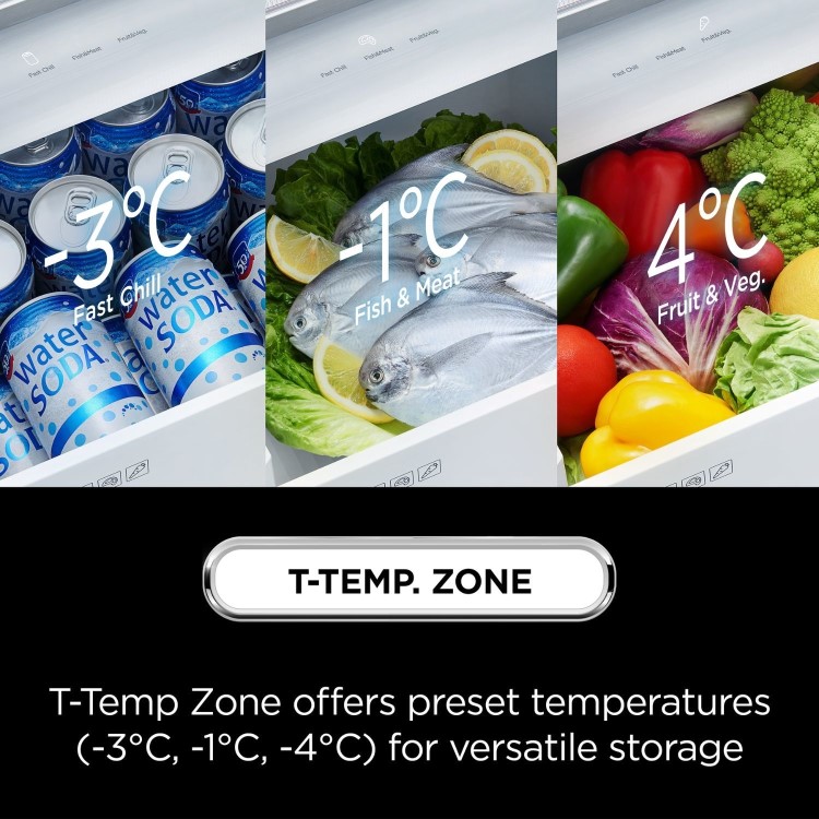 Refurbished TCL RC518CXD0UK 518 Litre Frost Free American Fridge Freezer Stainless Steel