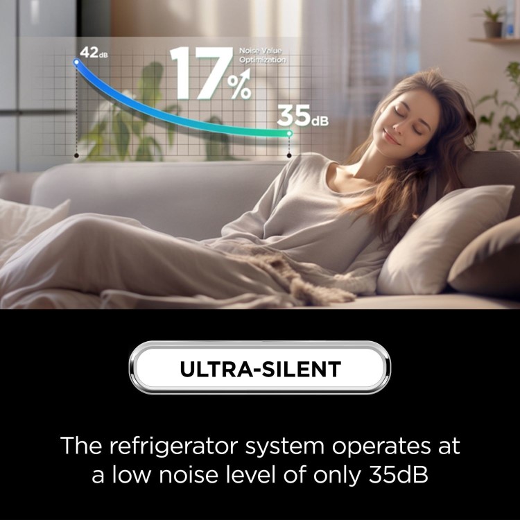 Refurbished TCL RC605SXD0UK Freestanding 605 Litre Frost Free American Fridge Freezer Stainless Steel